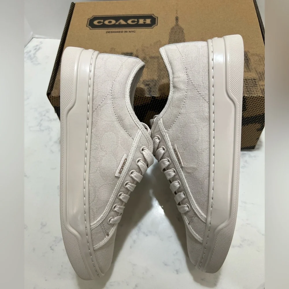 Coach Women's Sneakers in Cream - Picture 6 of 15